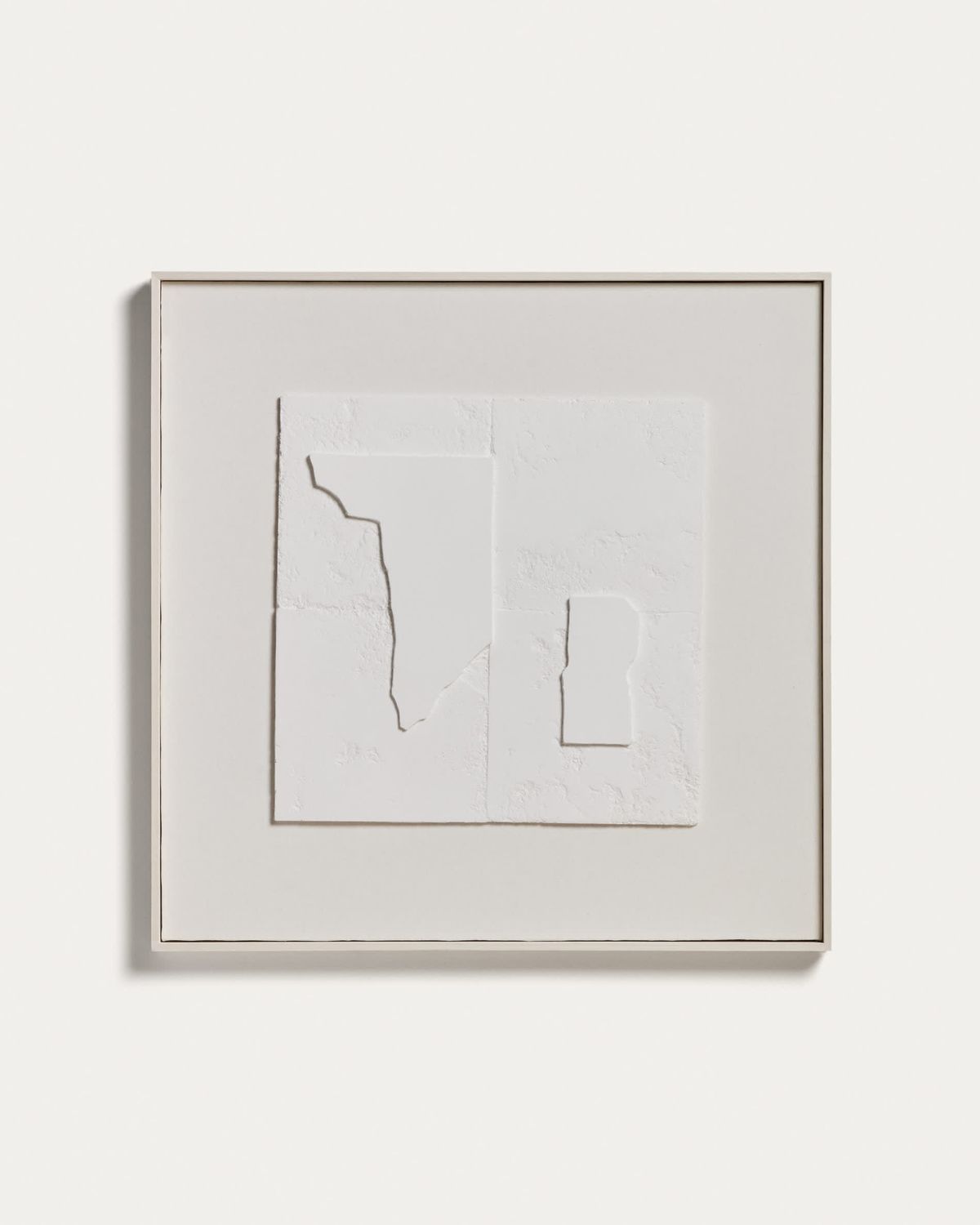 Cuadro abstracto Gadir blanco 80 x 80 cm