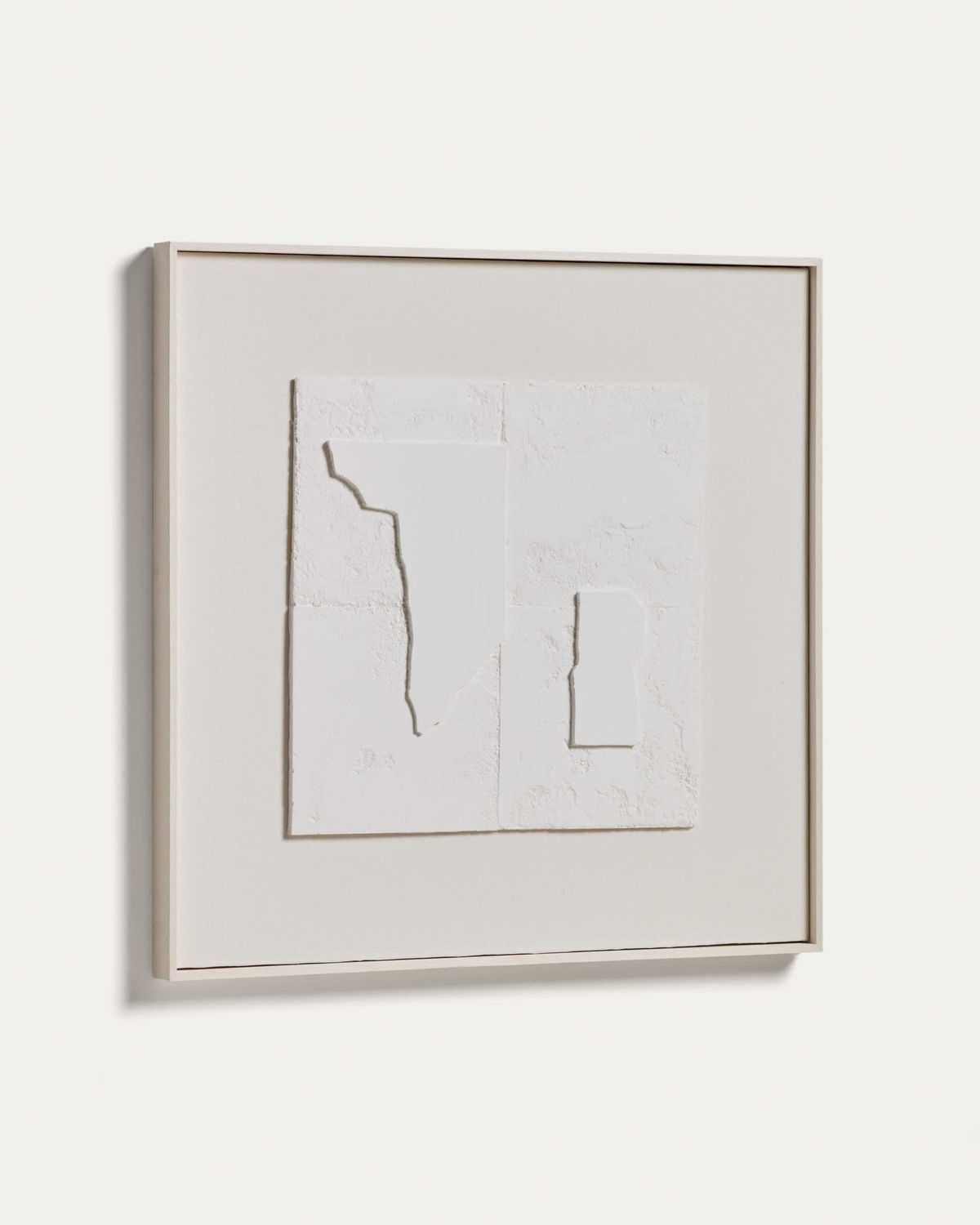 Cuadro abstracto Gadir blanco 80 x 80 cm