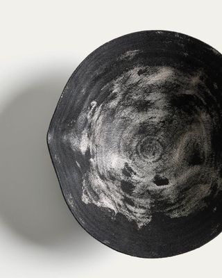 Centro de mesa Talua de cerámica negro 35 x 25 cm