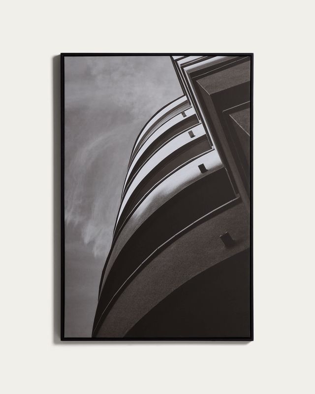 Cuadro Silen fotografía arquitectónica de Barcelona blanco y negro 67 x 100 cm