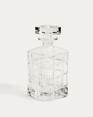 Botella Talora de vidrio tallado transparente 80 cl
