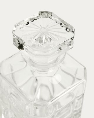 Botella Talora de vidrio tallado transparente 80 cl