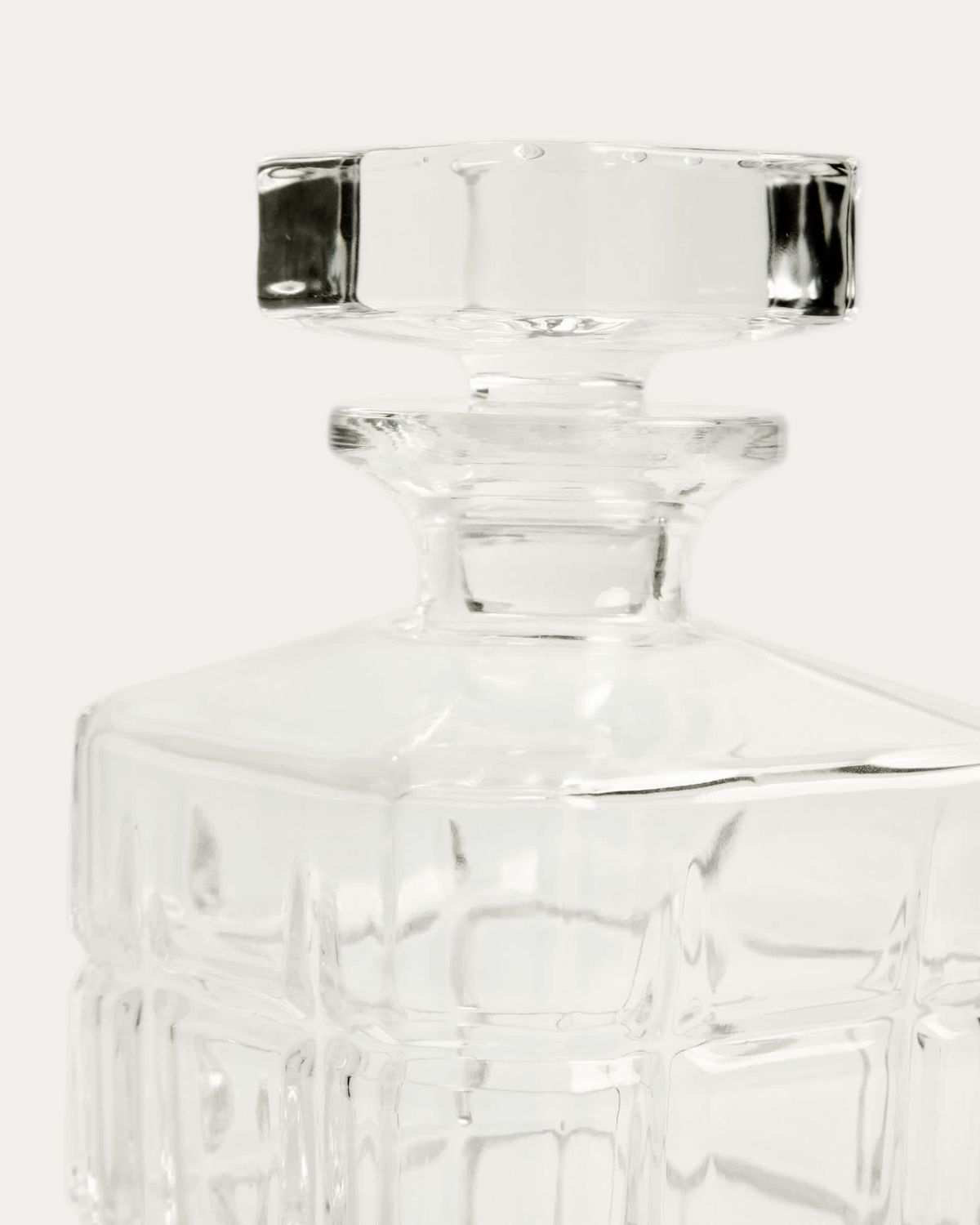 Botella Talora de vidrio tallado transparente 80 cl