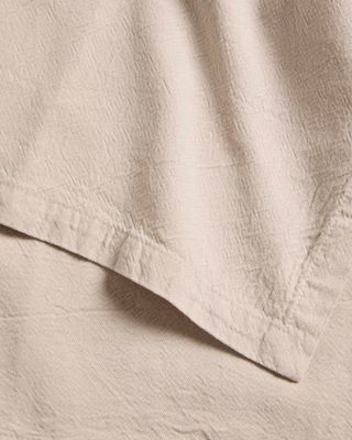 Set Lerava de 2 manteles individuales de algodón con acabado lavado gris piedra 35 x 50 cm