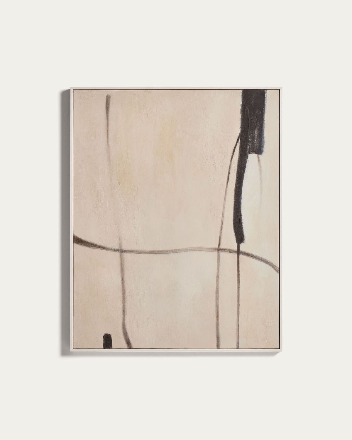 Cuadro abstracto Meril beige 80 x 100 cm
