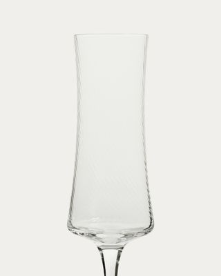 Copa de cava Alori de vidrio transparente con relieve 15 cl