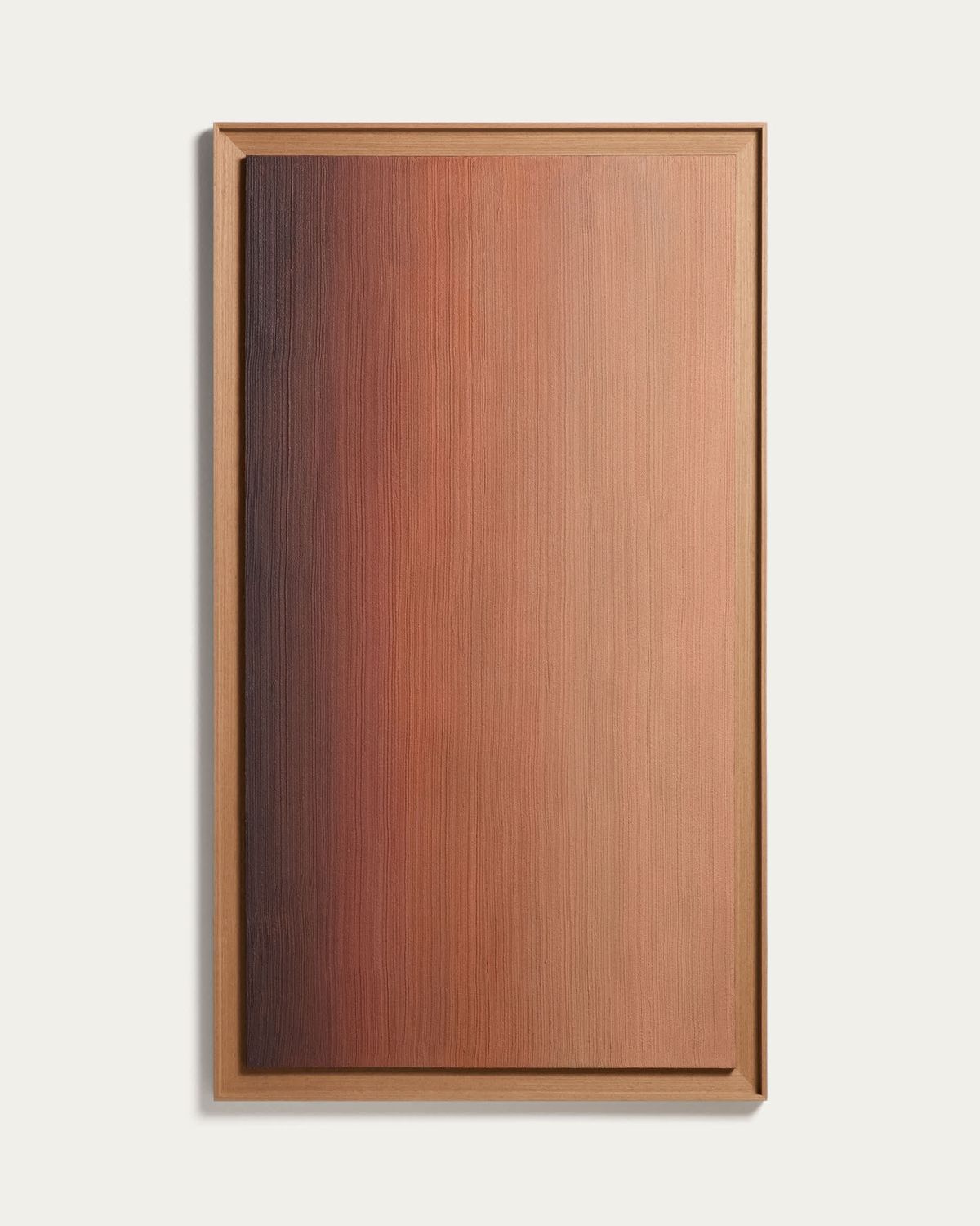 Cuadro abstracto Breon pintado a mano en tonos naranjas 85 x 150 cm