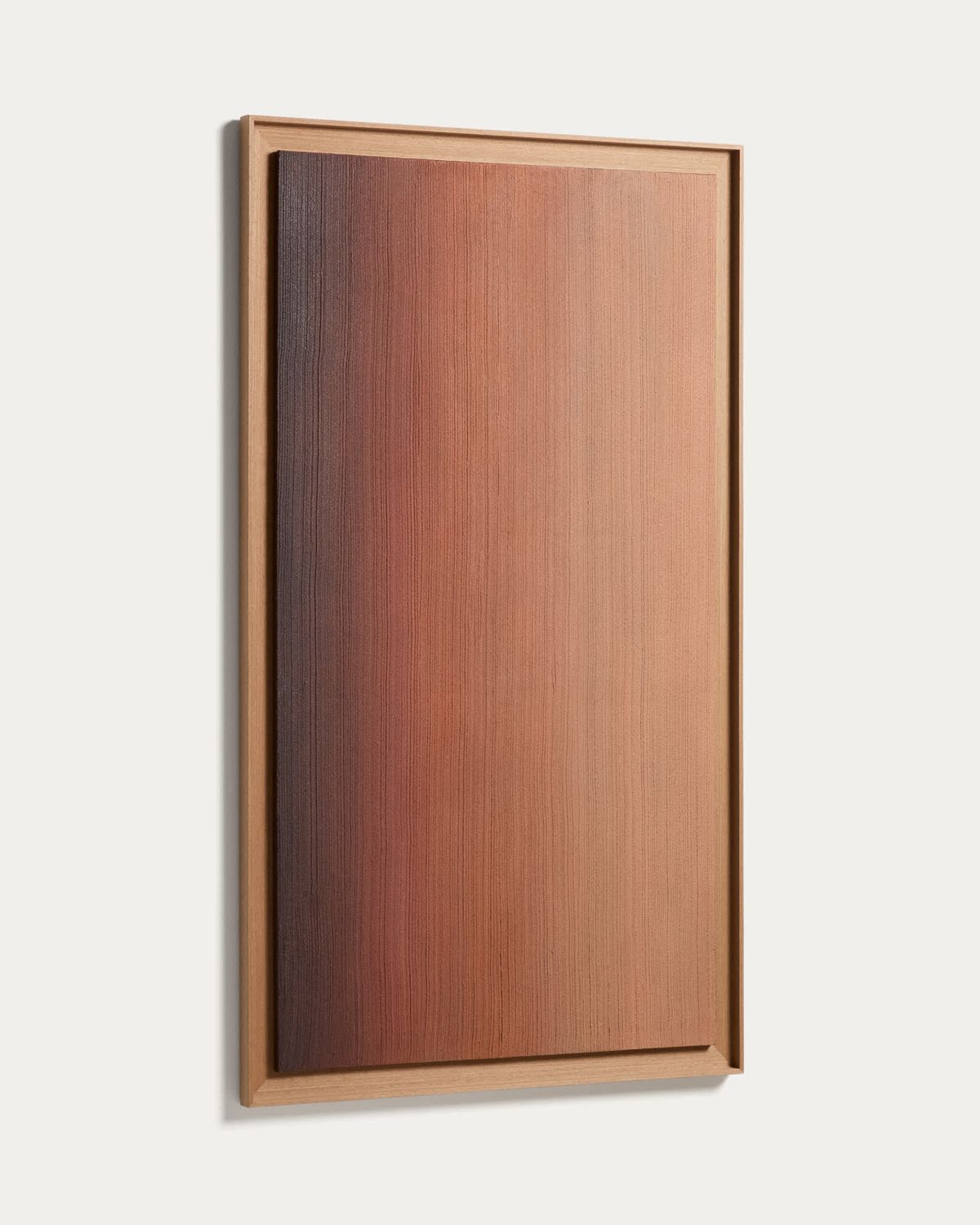 Cuadro abstracto Breon pintado a mano en tonos naranjas 85 x 150 cm