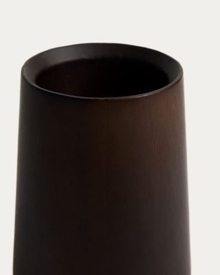 Portacepillos Eide de madera de hevea oscura FSC 100%