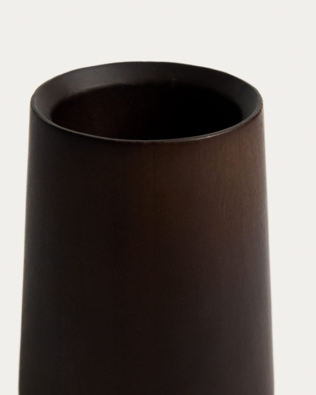 Portacepillos Eide de madera de hevea oscura FSC 100%