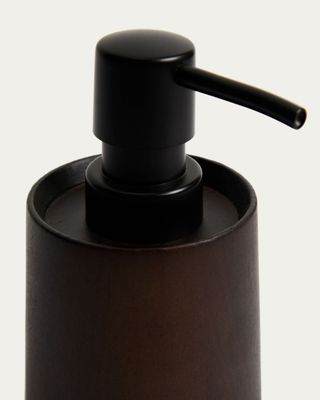 Dispensador de jabón Eide de madera de hevea oscura FSC 100%