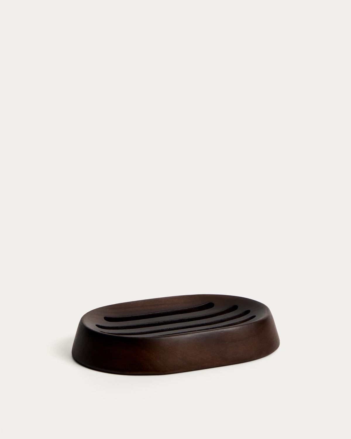 Jabonera Eide de madera de hevea oscura FSC 100%