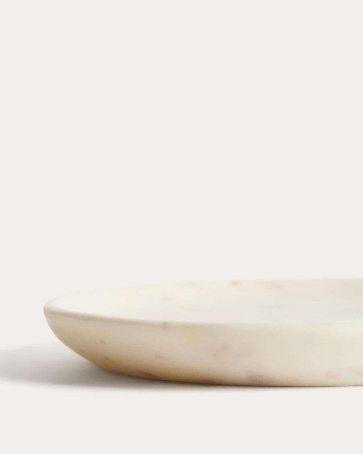 Plato de postre Erefi de mármol blanco
