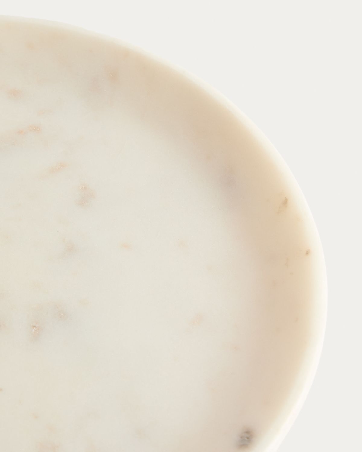 Plato de postre Erefi de mármol blanco