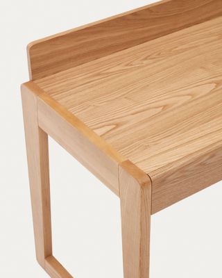 Mesa Arandu de chapa y madera maciza de fresno 120 x 60 cm