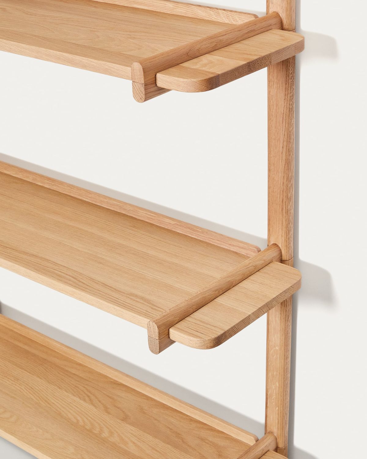 Estantería modular Sitra 3 baldas madera maciza roble acabado natural 110cm FSC Mix Credit
