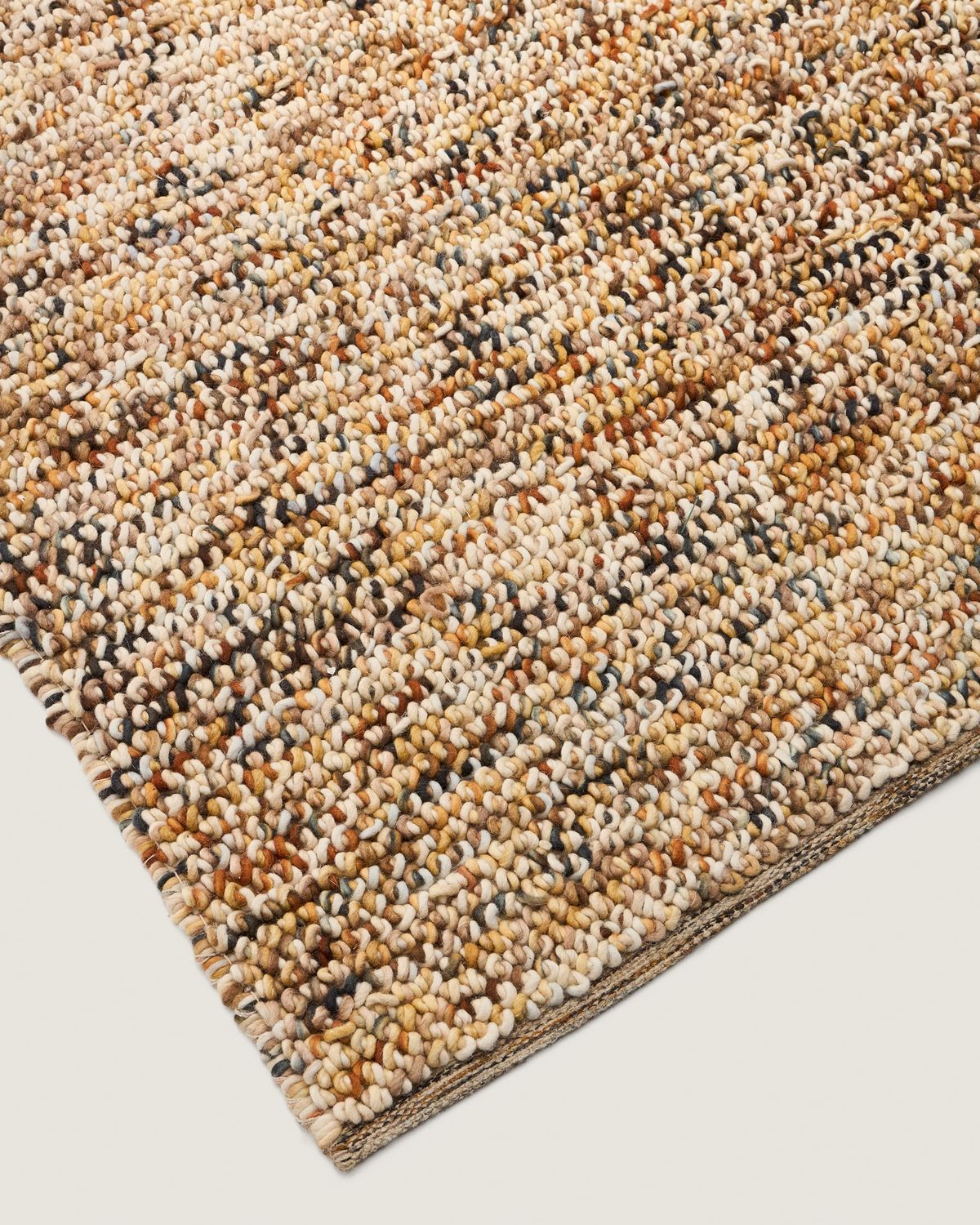 Alfombra Elanis de lana bouclé multicolor 200 x 300 cm