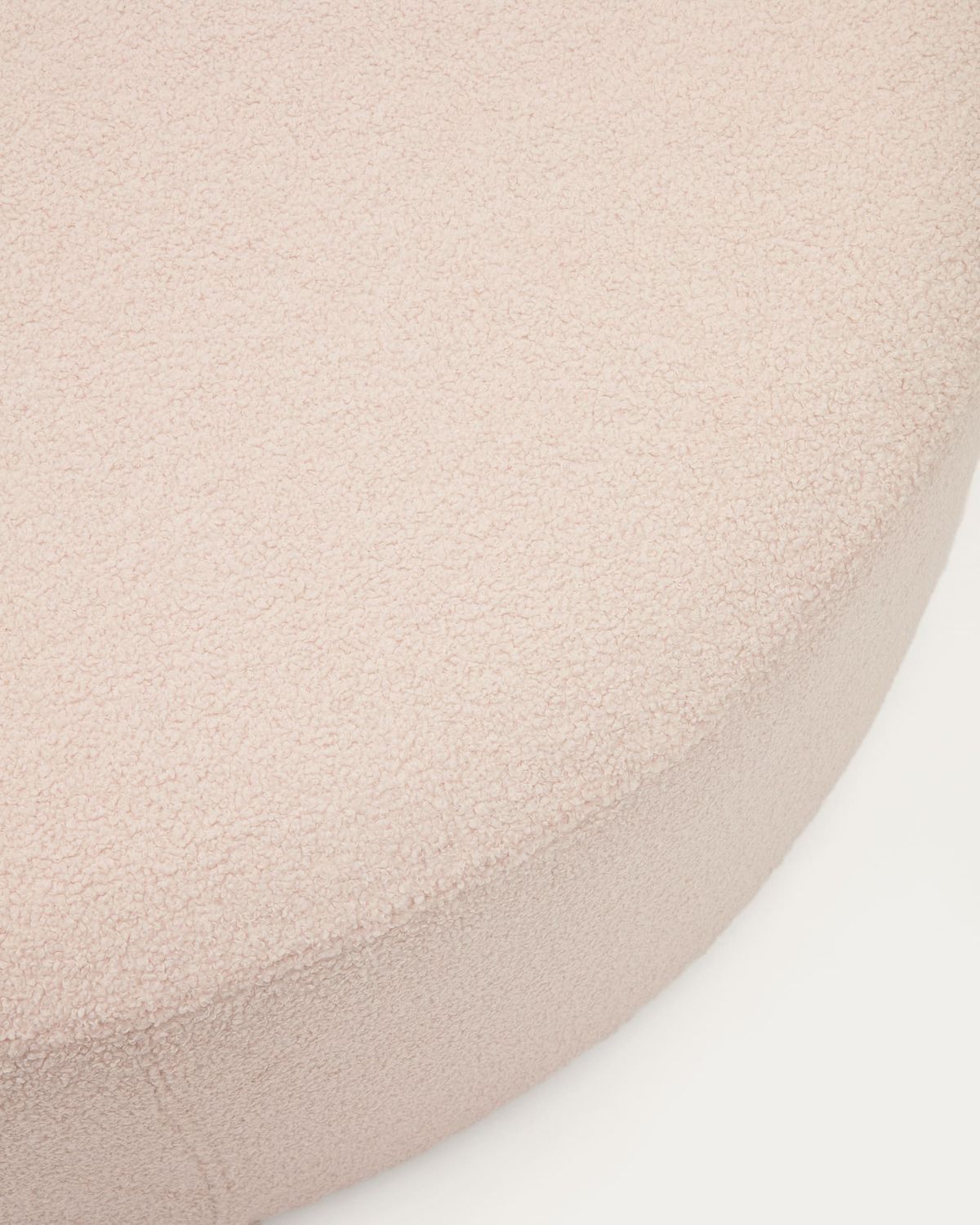 Reposapiés desenfundable Kaeli de borreguito rosa Ø 120 cm