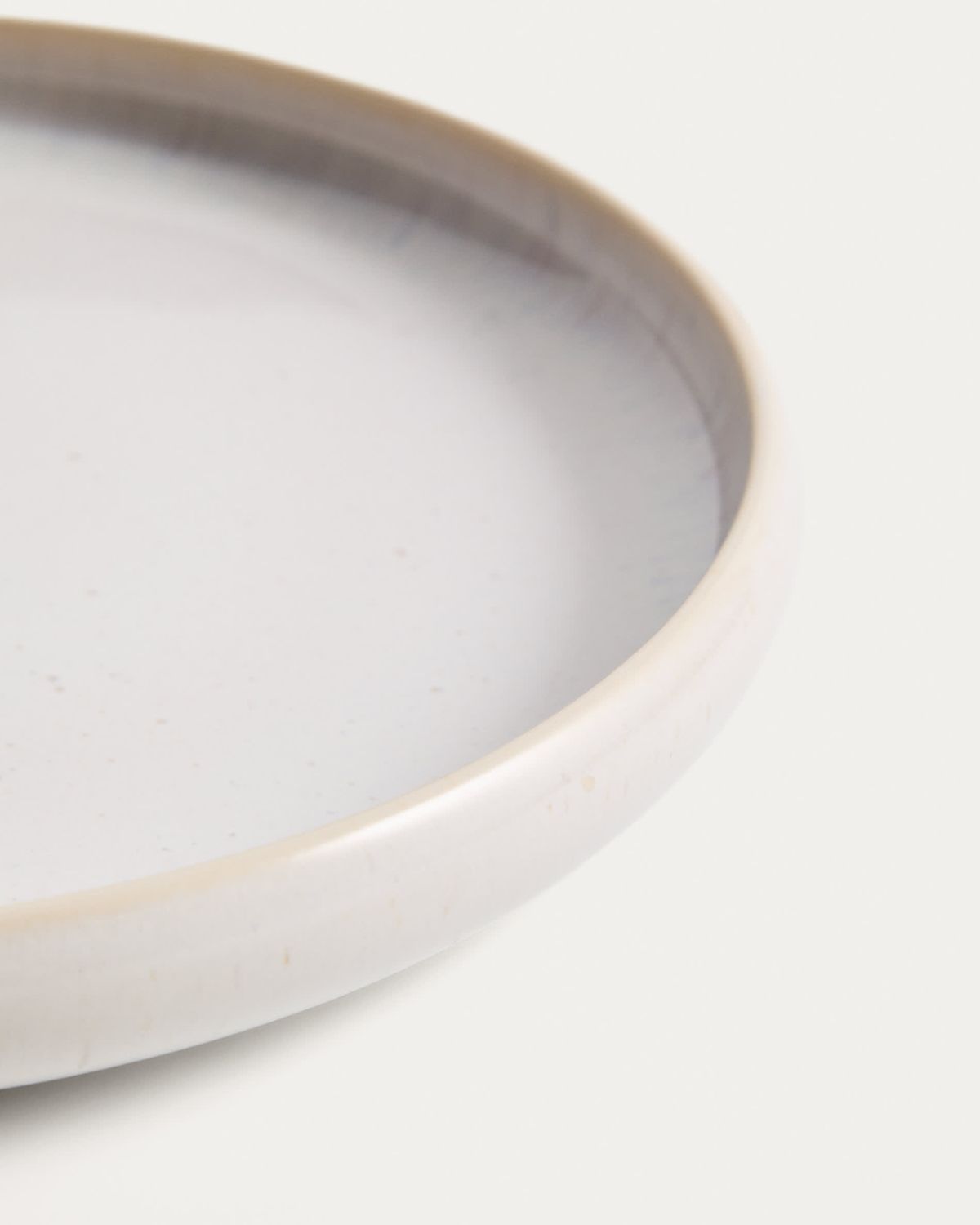 Plato de postre Uilo de cerámica blanco