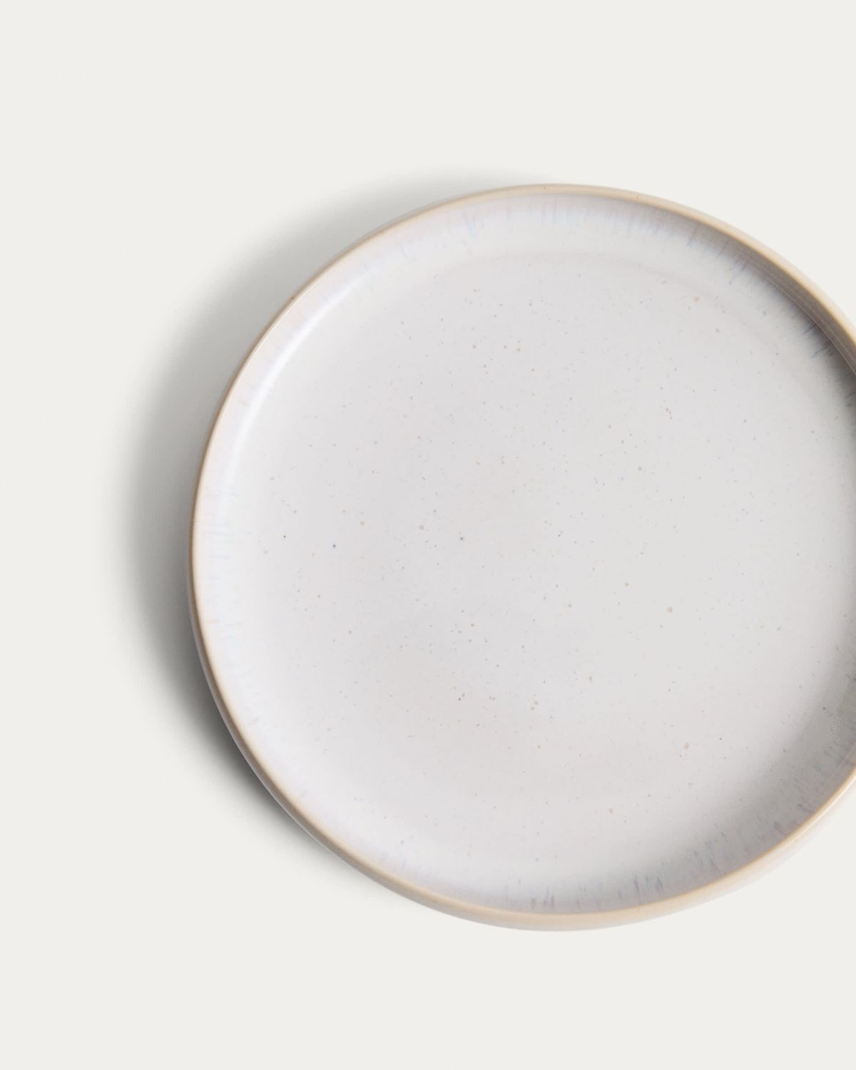 Plato de postre Uilo de cerámica blanco