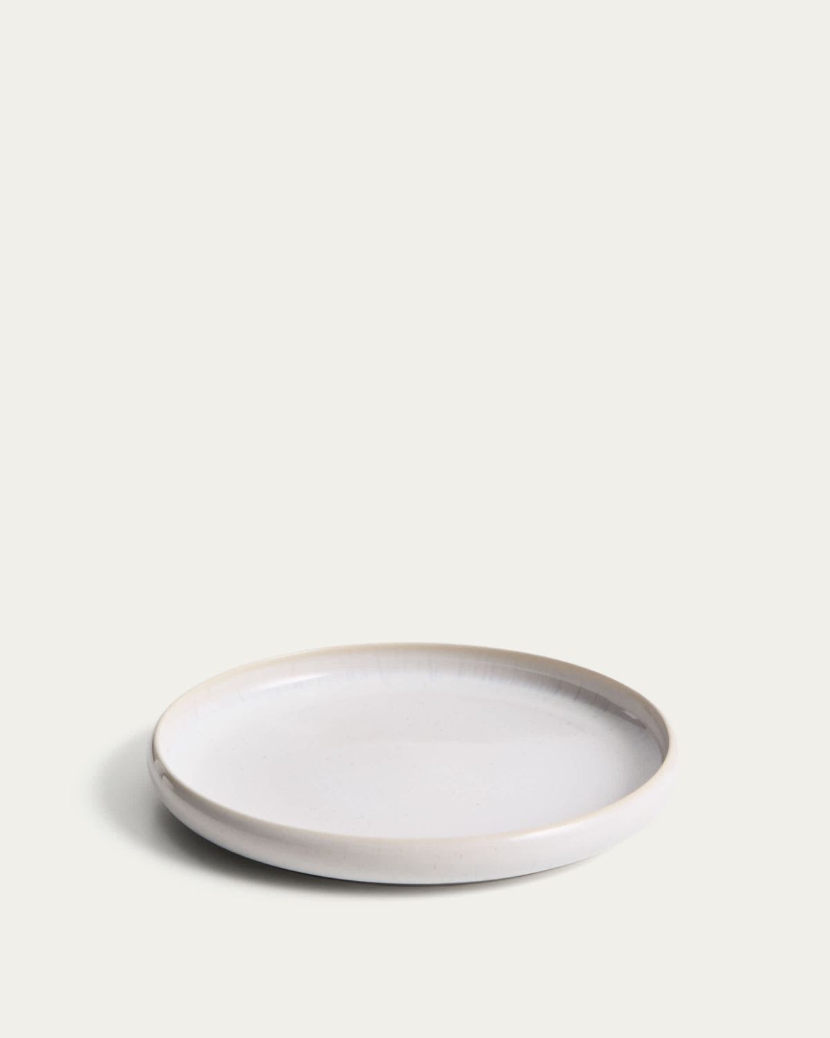 Plato de postre Uilo de cerámica blanco