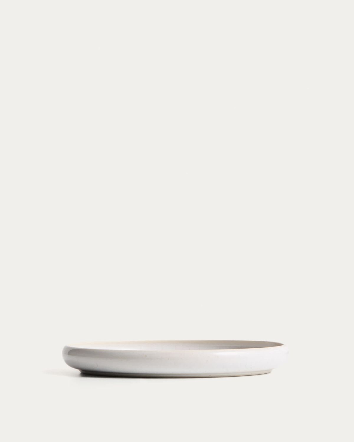 Plato de postre Uilo de cerámica blanco