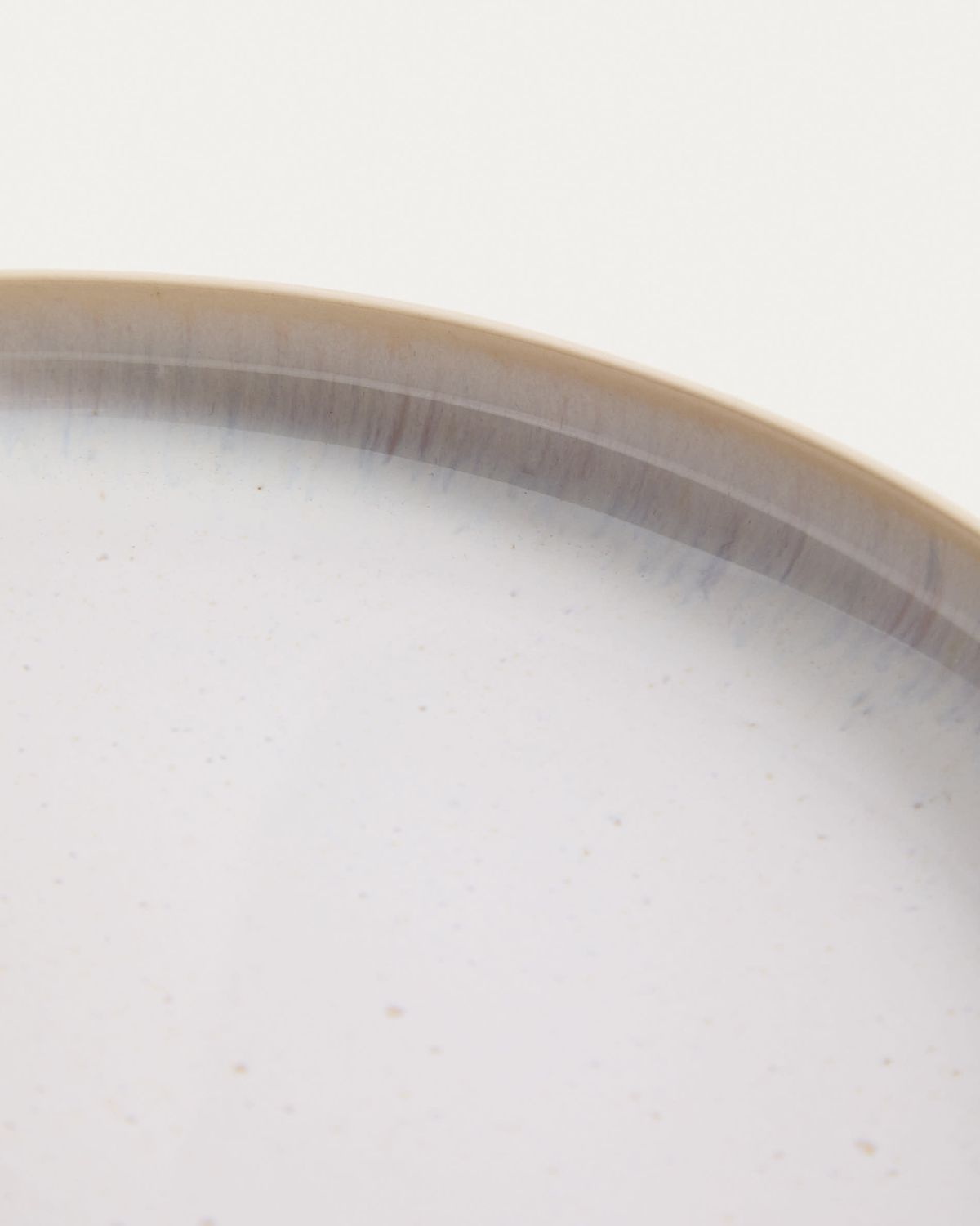 Plato de postre Uilo de cerámica blanco