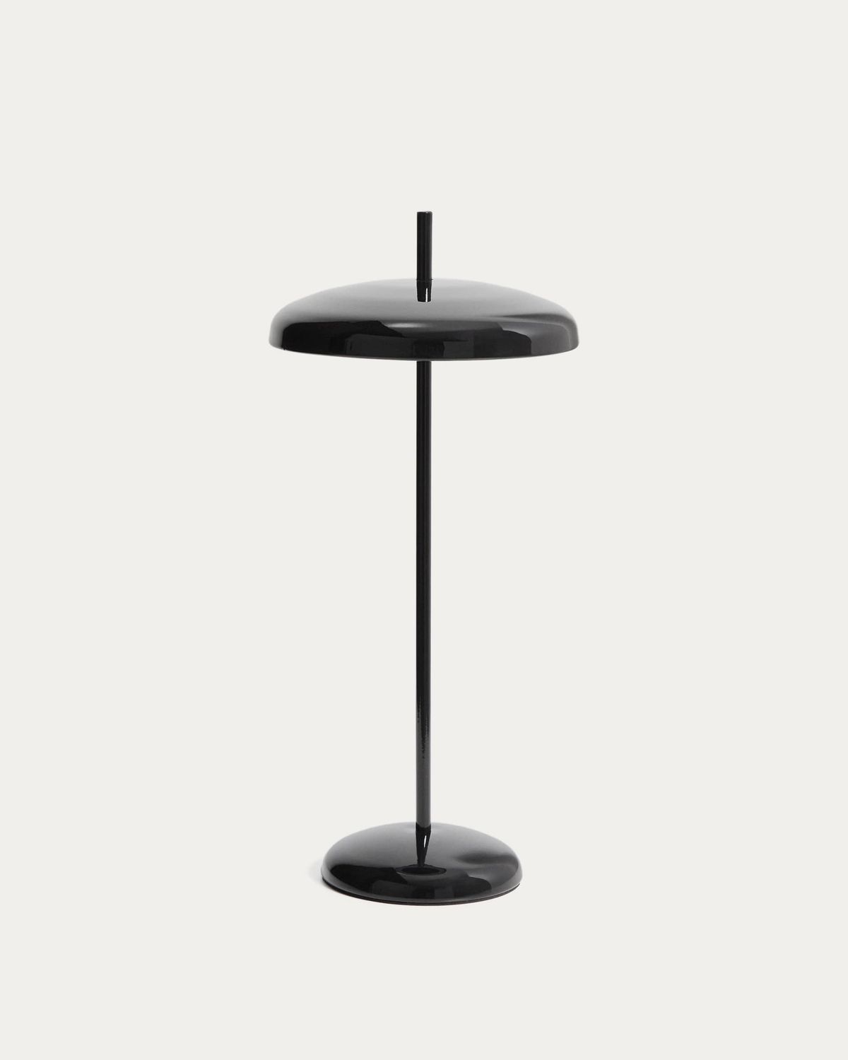Lámpara de mesa portátil Porte de aluminio negro