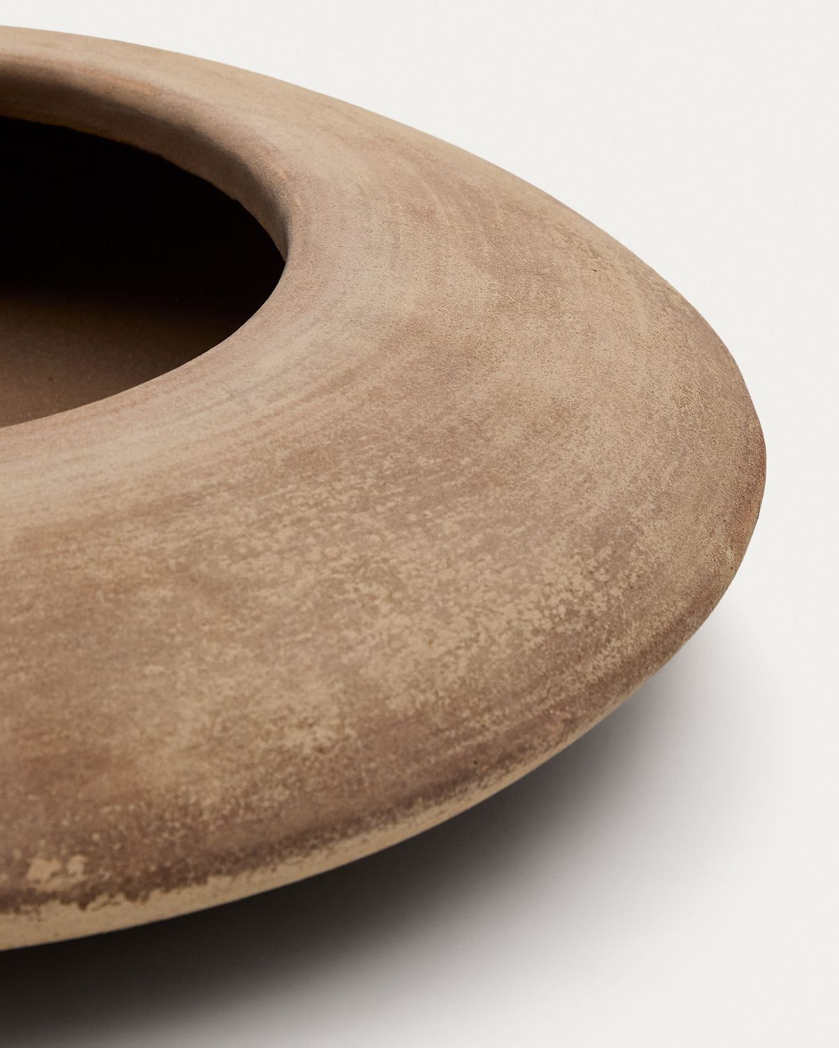 Macetero Rivor de terracota con acabado tono natural Ø 50 cm