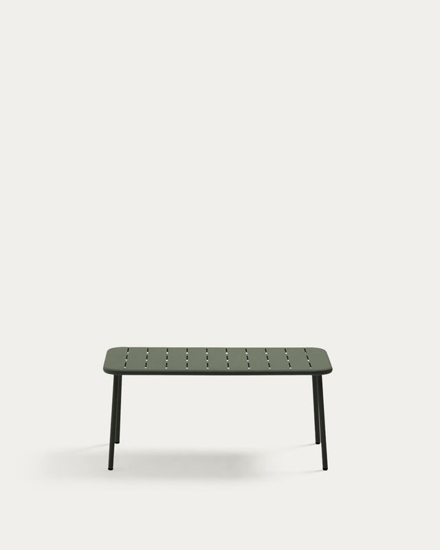 Mesa de centro de exterior Zivia de acero galvanizado verde 90 x 50 cm