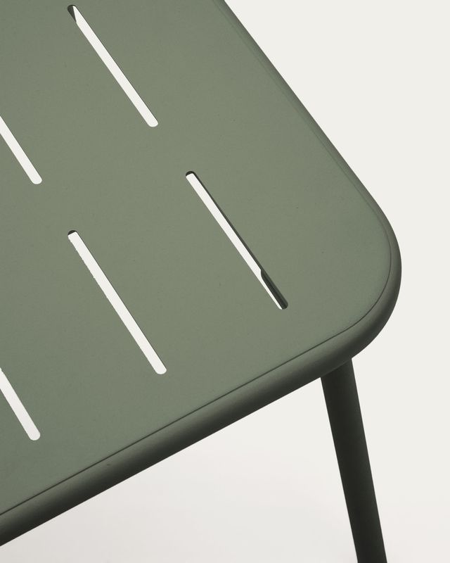 Mesa de centro de exterior Zivia de acero galvanizado verde 90 x 50 cm