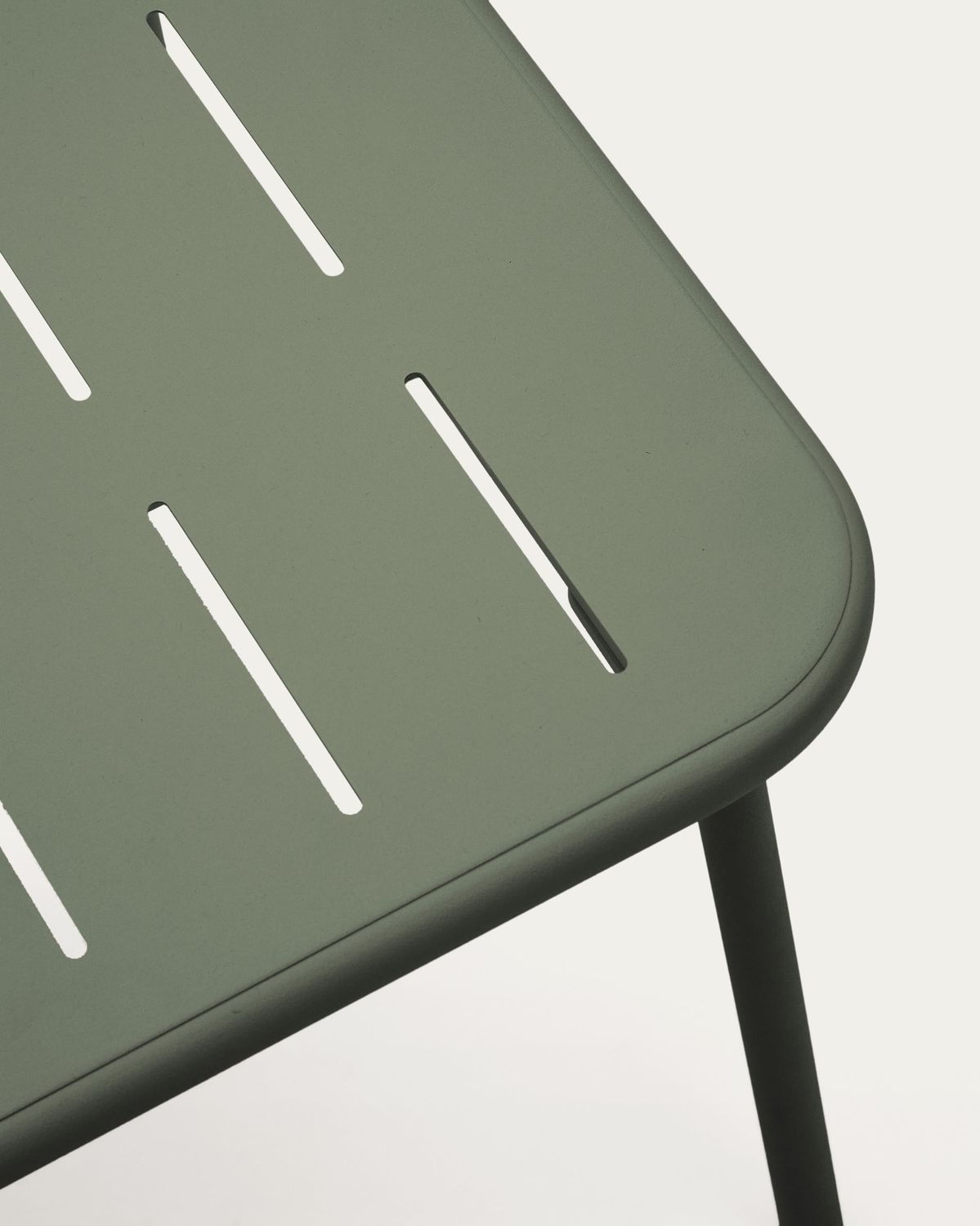 Mesa de centro de exterior Zivia de acero galvanizado verde 90 x 50 cm