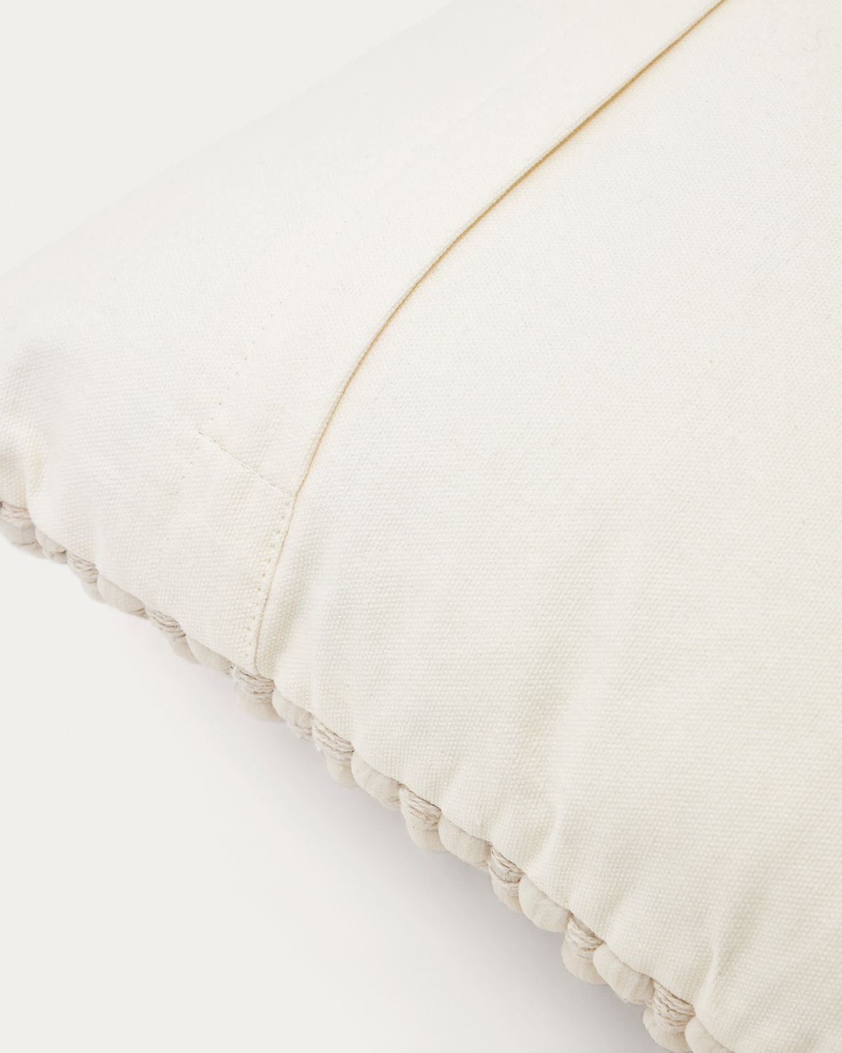 Funda cojín Mascarell de algodón y poliéster blanco 45 x 45 cm