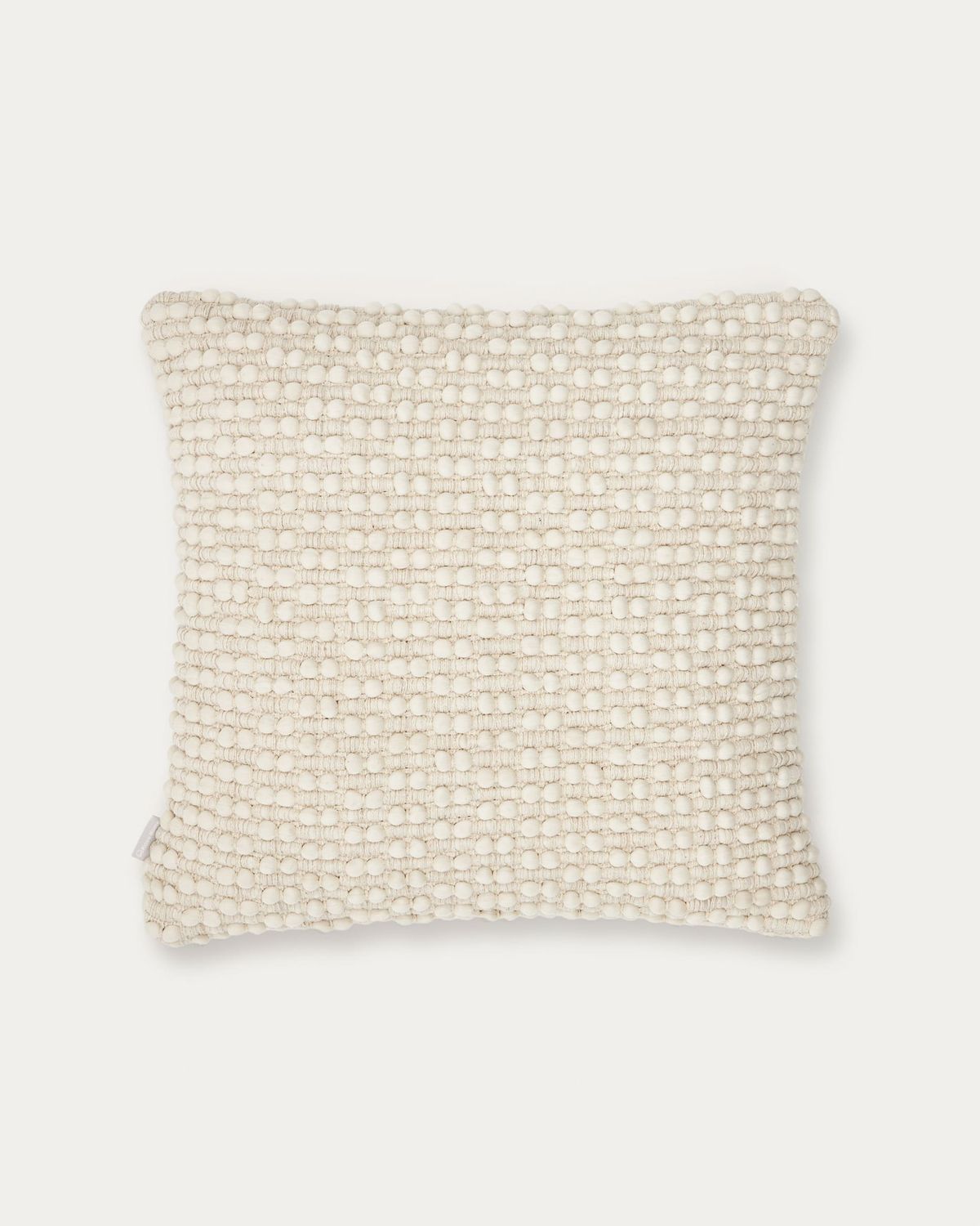 Funda cojín Mascarell de algodón y poliéster blanco 45 x 45 cm