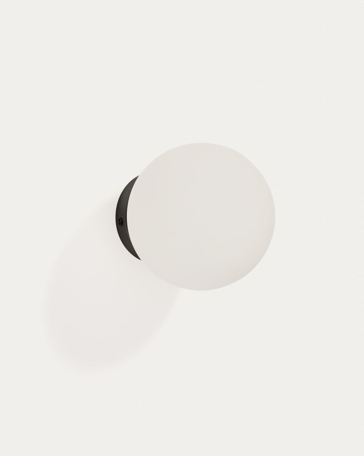 Aplique de pared Brisia de metal con acabado negro y 1 bola de cristal glaseado Ø15 cm