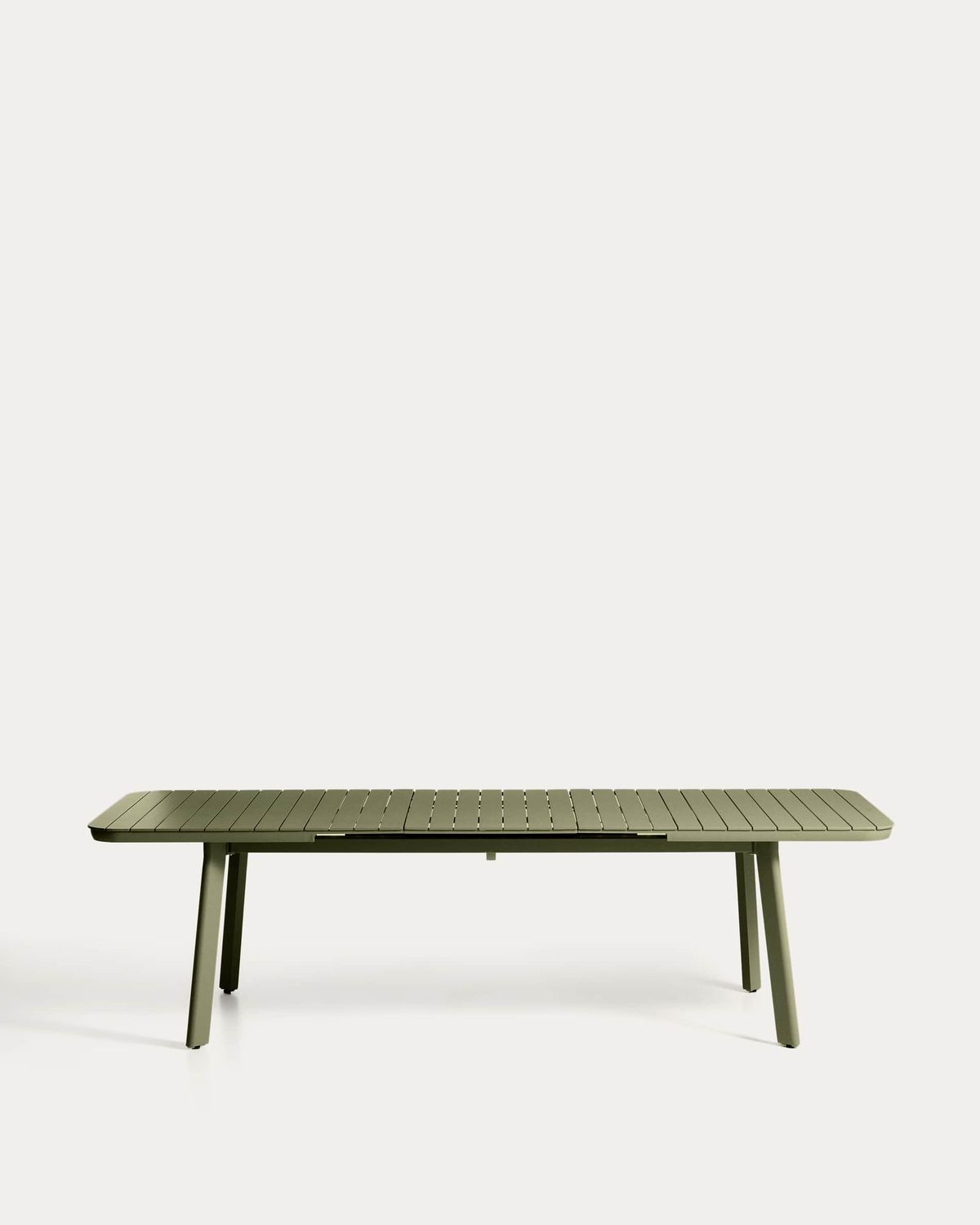 Mesa extensible de exterior Izola de aluminio con acabado verde 220 (280) x 100 cm