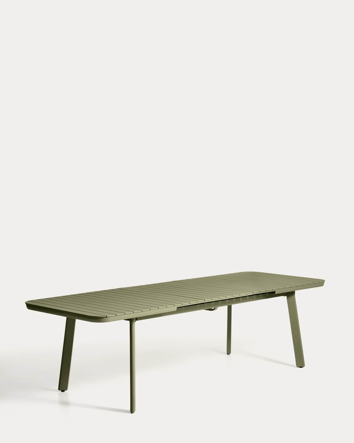 Mesa extensible de exterior Izola de aluminio con acabado verde 220 (280) x 100 cm