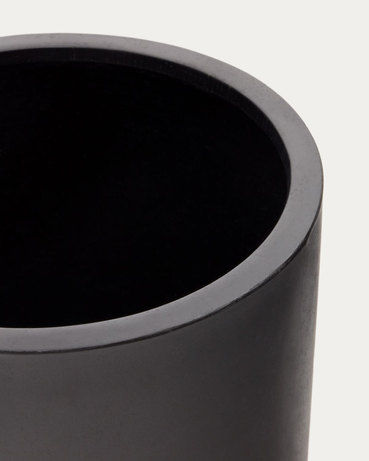 Macetero Aiguablava de cemento negro Ø 52 cm