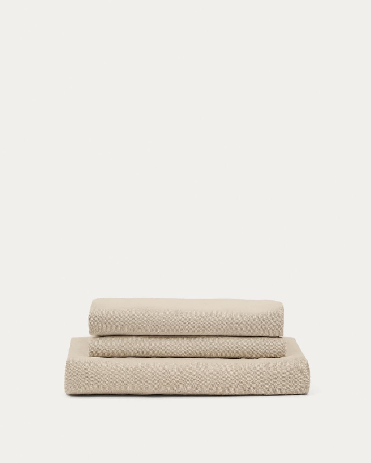 Funda para butaca Nora de lino y algodón topo 140 cm