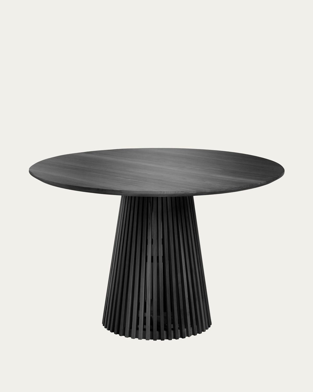 Sobre de madera de mindi con acabado negro para mesa redonda Jeanette Ø 120 cm