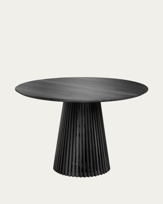Sobre de madera de mindi con acabado negro para mesa redonda Jeanette Ø 120 cm