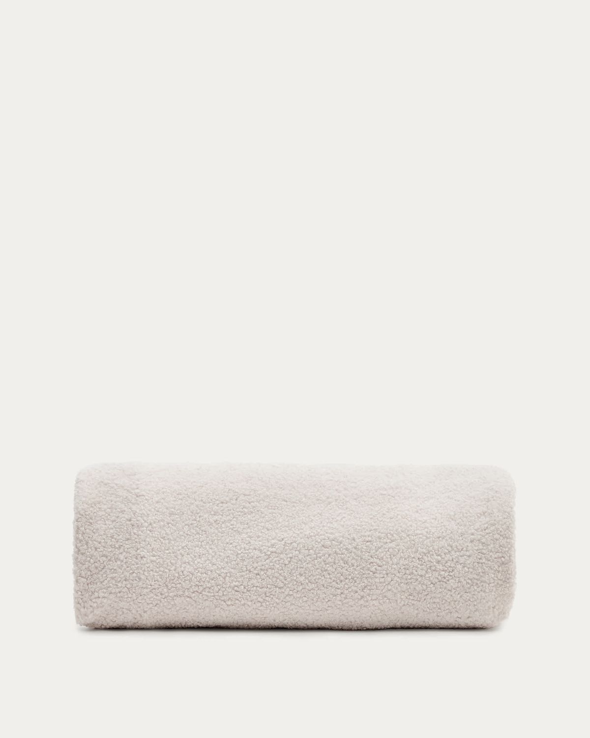 Funda para reposapiés Kaeli de borreguito crudo Ø 120 cm