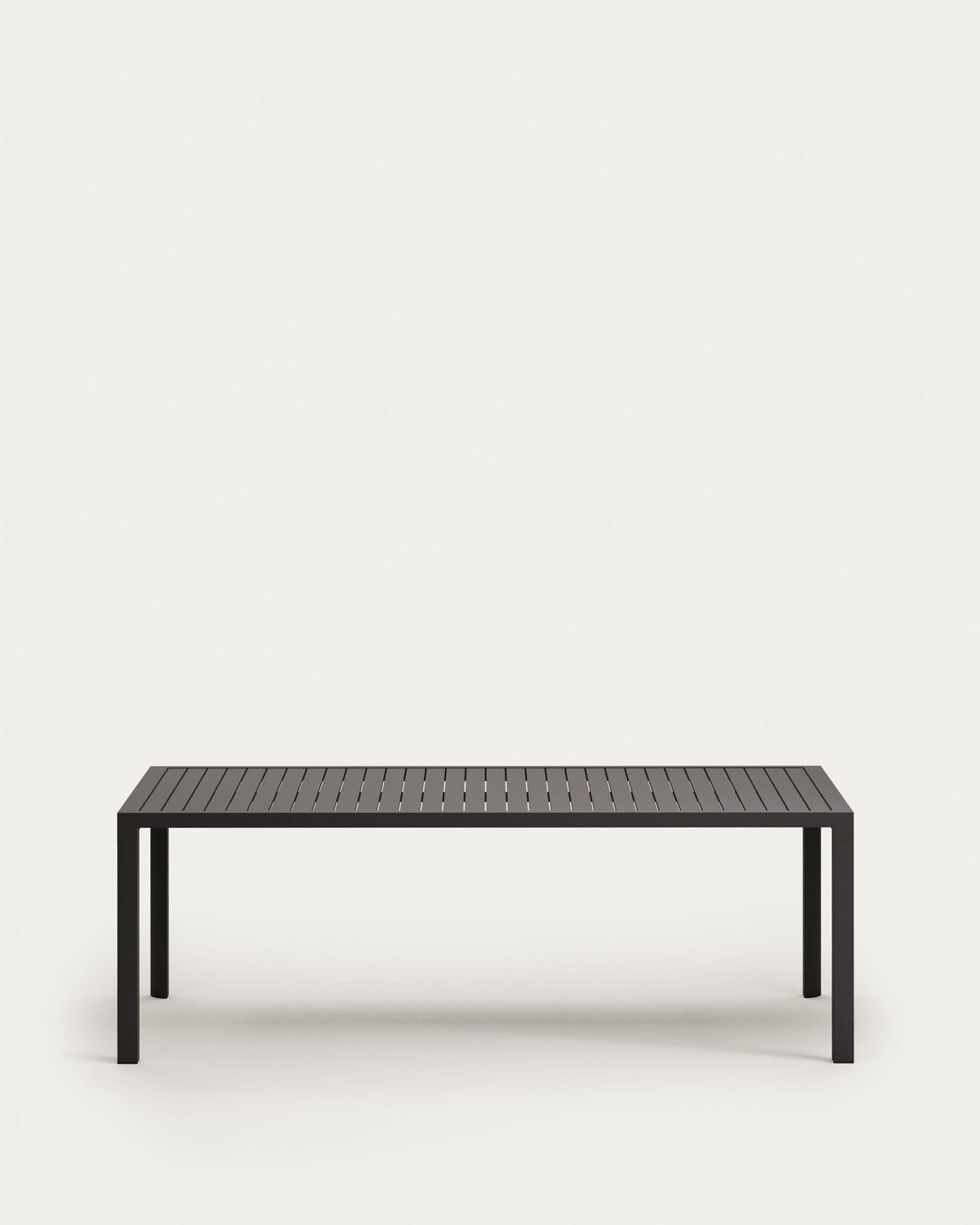 Mesa de exterior Culip de aluminio con acabado gris 220 x 100 cm