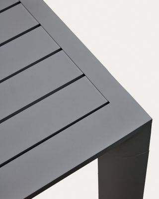 Mesa de exterior Culip de aluminio con acabado gris 220 x 100 cm