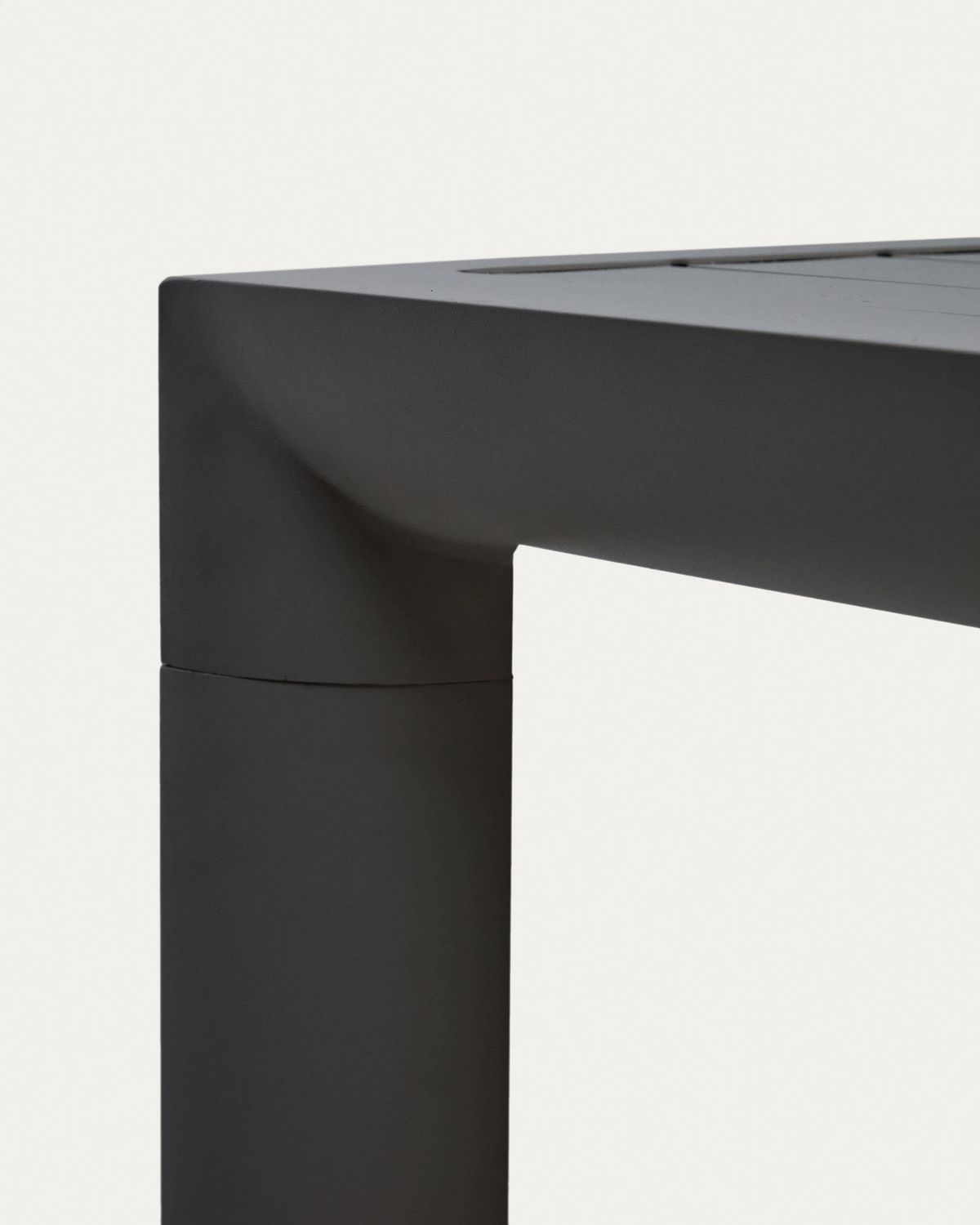 Mesa de exterior Culip de aluminio con acabado gris 220 x 100 cm