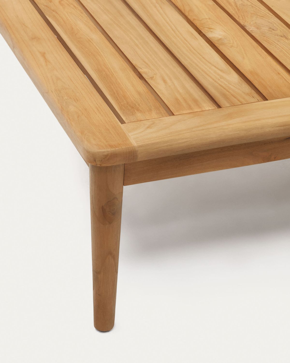 Mesa de centro Portitxol de madera maciza de teca 80 x 80 cm