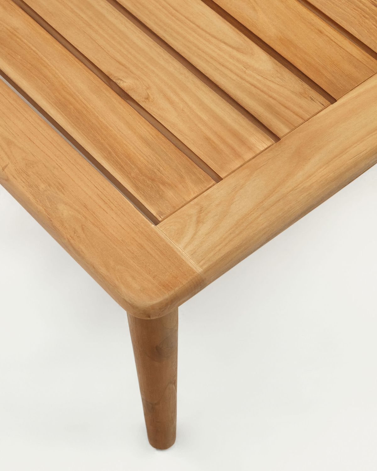 Mesa de centro Portitxol de madera maciza de teca 80 x 80 cm