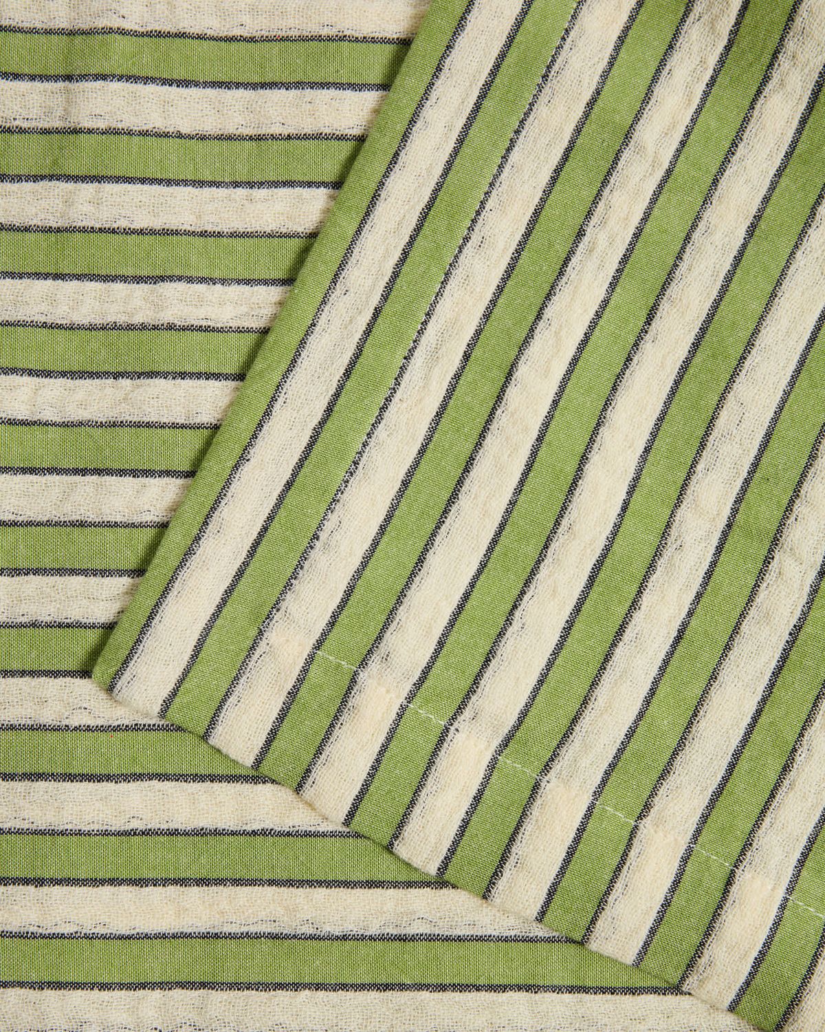 Mantel Ulena 100% algodón rayas verde 170 x 250 cm
