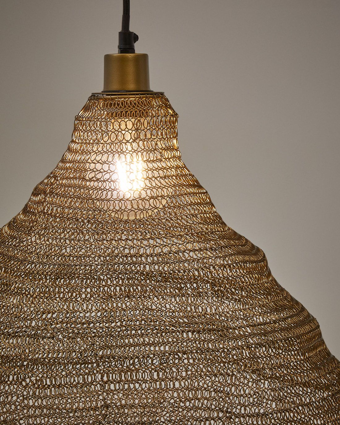 Lámpara de techo Sarraco de metal dorado Ø 48,5 cm