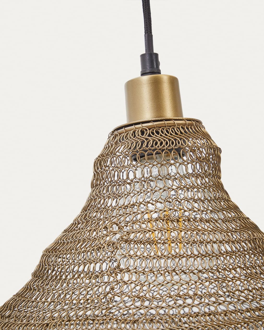 Lámpara de techo Sarraco de metal dorado Ø 48,5 cm
